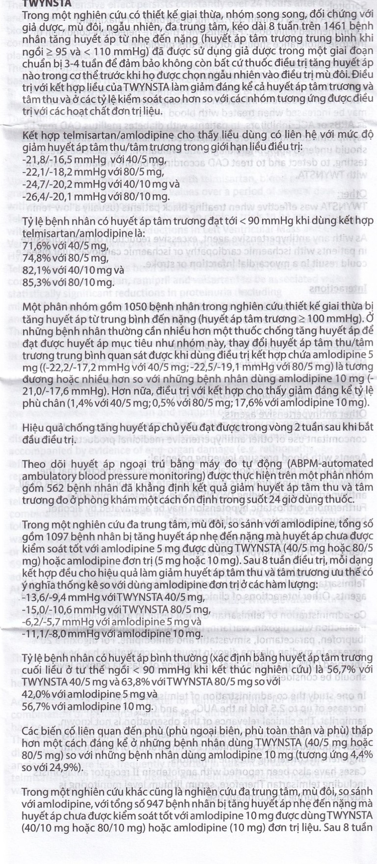 Thuốc Twynsta 40mg/5mg Boehringer điều trị tăng huyết áp vô căn (14 vỉ x 7 viên)