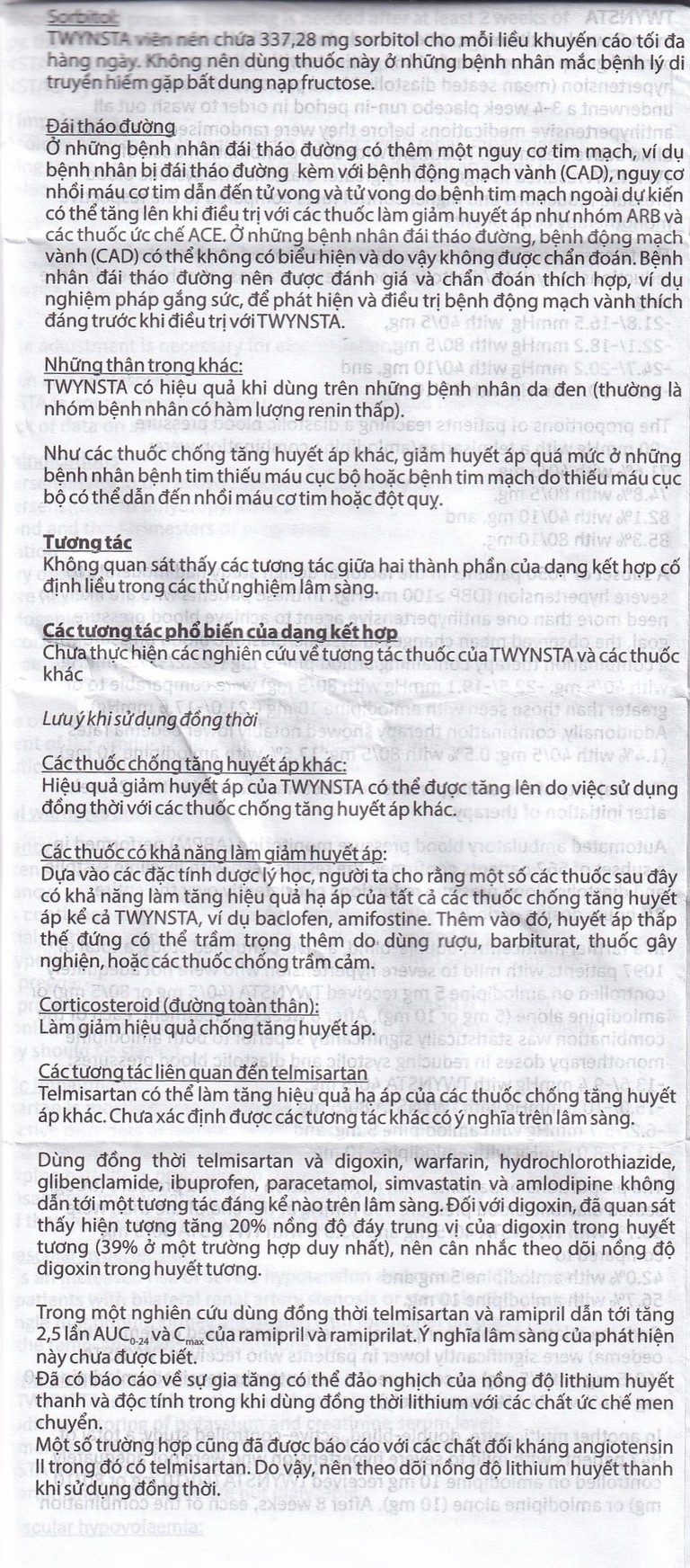 Thuốc Twynsta 40mg/5mg Boehringer điều trị tăng huyết áp vô căn (14 vỉ x 7 viên)
