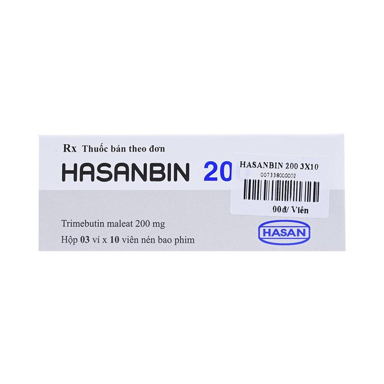 Thuốc Hasanbin 200 Hasan điều trị rối loạn chức năng đường tiêu hóa và ống mật (3 vỉ x 10 viên)