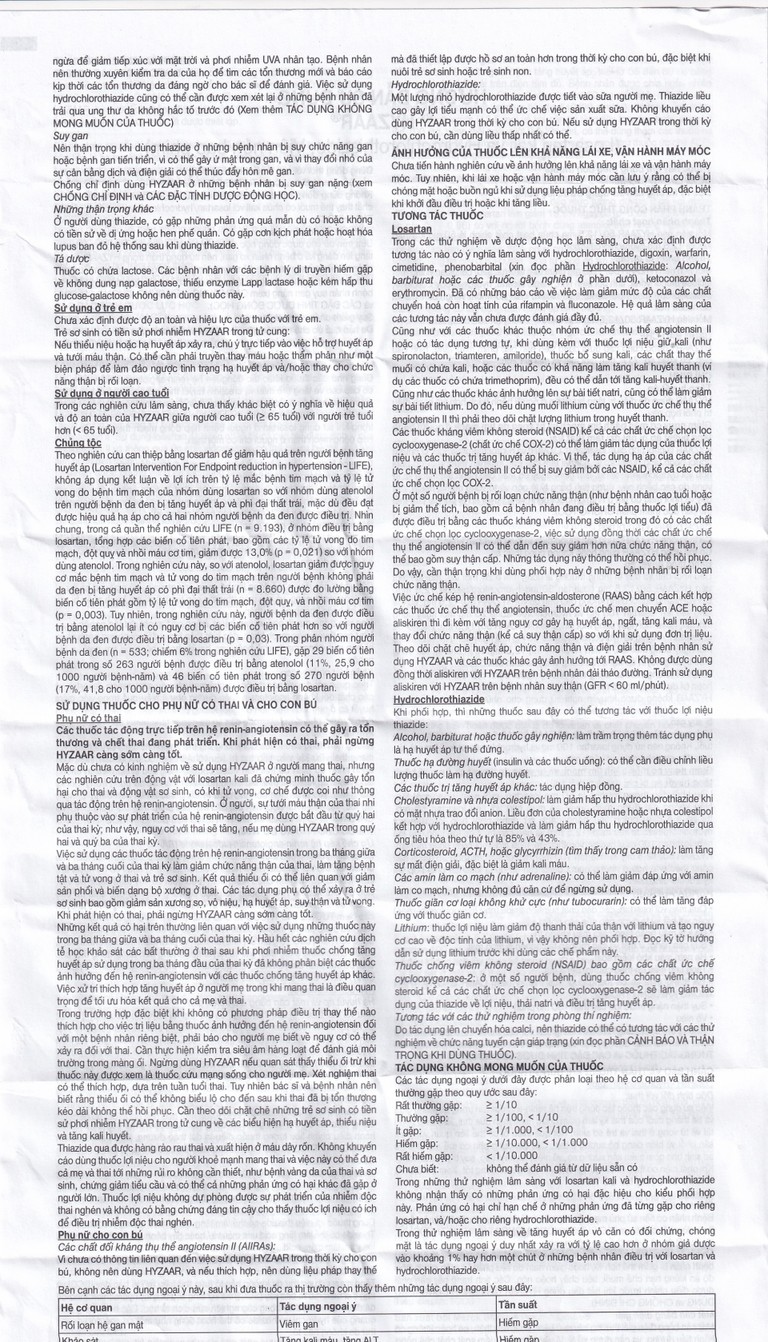 Thuốc Hyzaar 50mg/12.5mg MSD điều trị tăng huyết áp (2 vỉ x 14 viên)