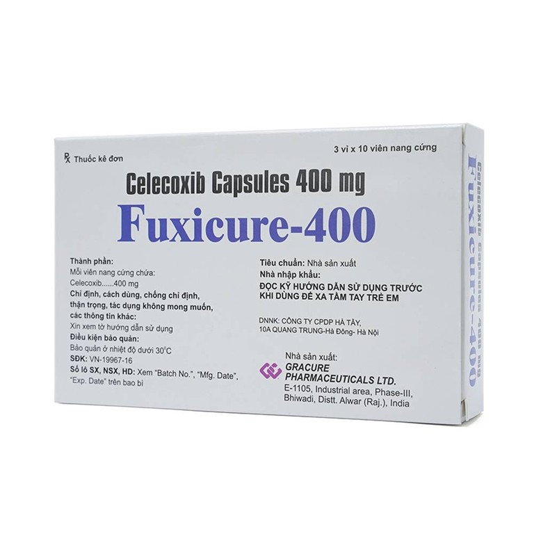 Thuốc Fuxicure-400 Gracure điều trị thoái hóa khớp (3 vỉ x 10 viên)