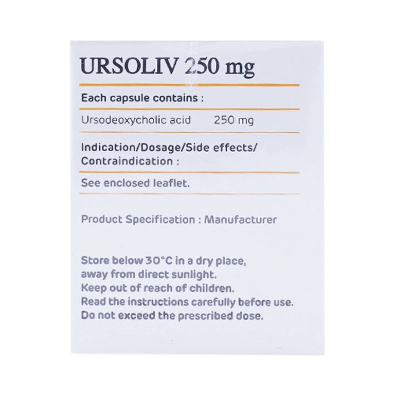 Thuốc Ursoliv 250 MEGA We care điều trị làm tan sỏi mật (5 vỉ x 10 viên)