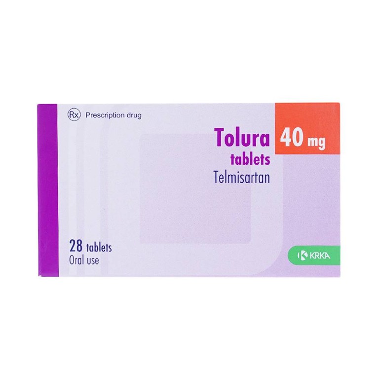 Thuốc Tolura Tablets 40mg Krka điều trị cao huyết áp (4 vỉ x 7 viên)