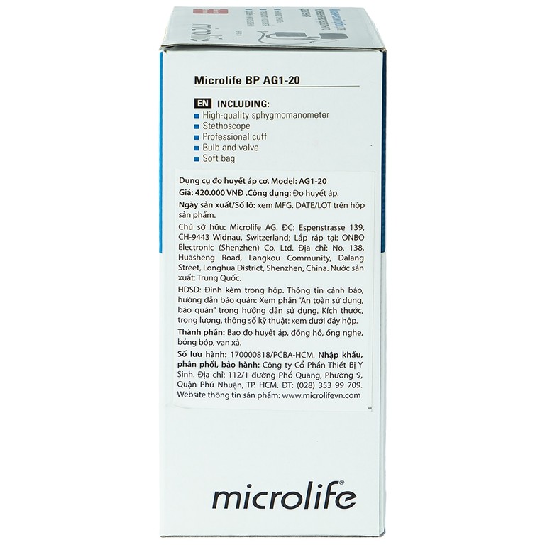 Dụng cụ đo huyết áp cơ Microlife BP AG1-20