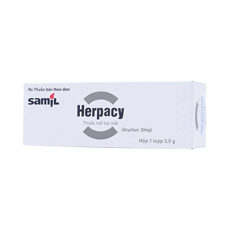 Thuốc mỡ Herpacy 3.5g Samil điều trị viêm giác mạc do virus herpes simplex