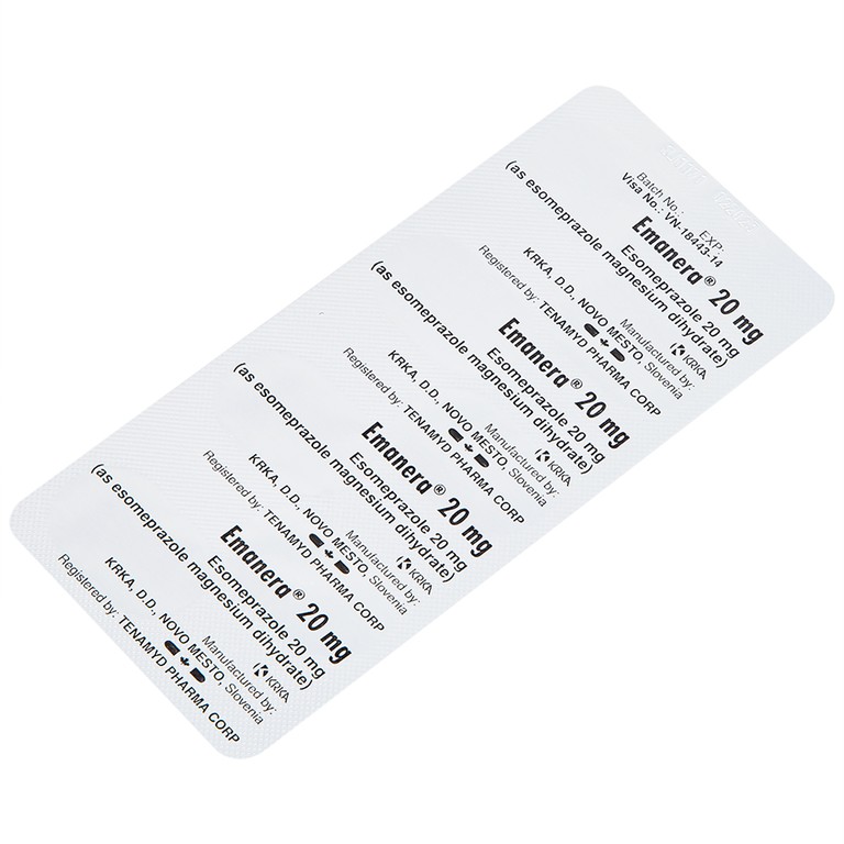 Thuốc Emanera 20mg KRKA điều trị trào ngược dạ dày thực quản (4 vỉ x 7 viên)