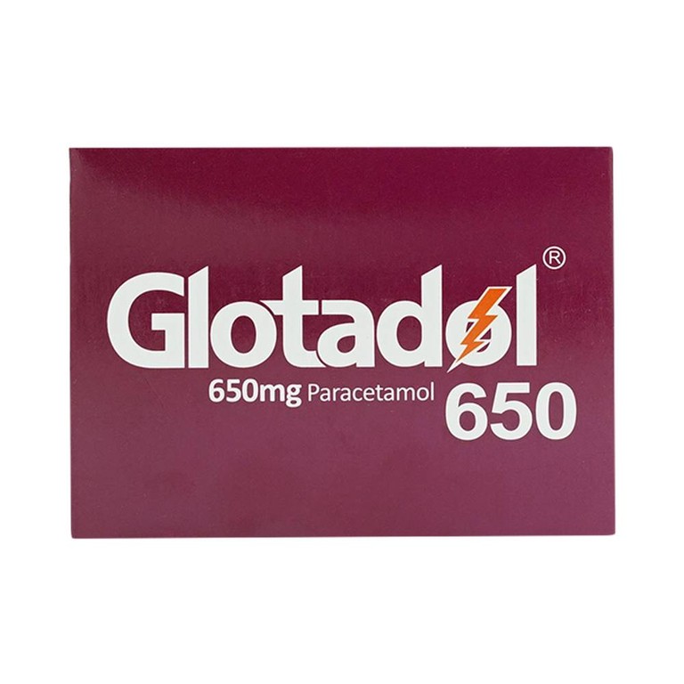 Thuốc Glotadol 650 Abbott hỗ trợ hạ sốt và giảm đau (10 vỉ x 10 viên)