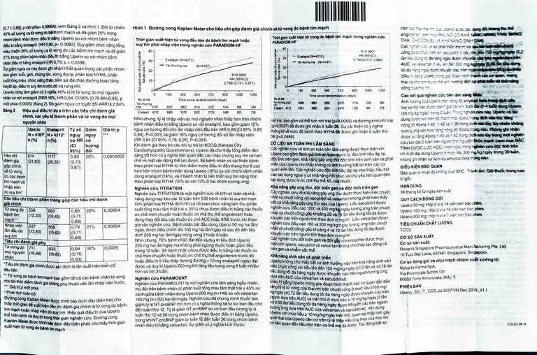 Thuốc Uperio 100mg Novartis điều trị suy tim (2 vỉ x 14 viên)