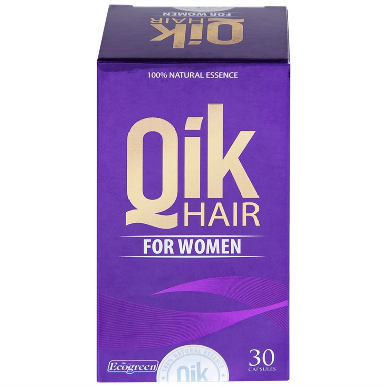 Viên uống Qik Hair For Women Ecogreen giúp giảm rụng tóc ở nữ giới, giúp tóc mọc nhanh (30 viên)