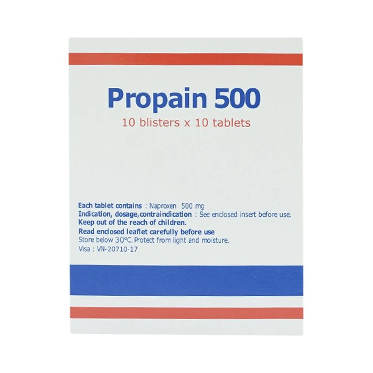 Thuốc Propain 500 Remedica điều trị viêm khớp dạng thấp (10 vỉ x 10 viên)