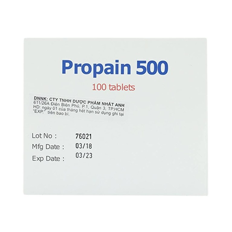 Thuốc Propain 500 Remedica điều trị viêm khớp dạng thấp (10 vỉ x 10 viên)