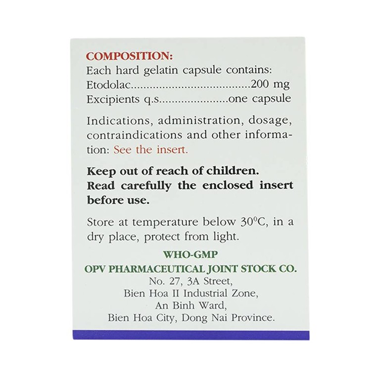 Thuốc Rhumacap 200 OPV điều trị viêm khớp dạng thấp (10 vỉ x 10 viên)