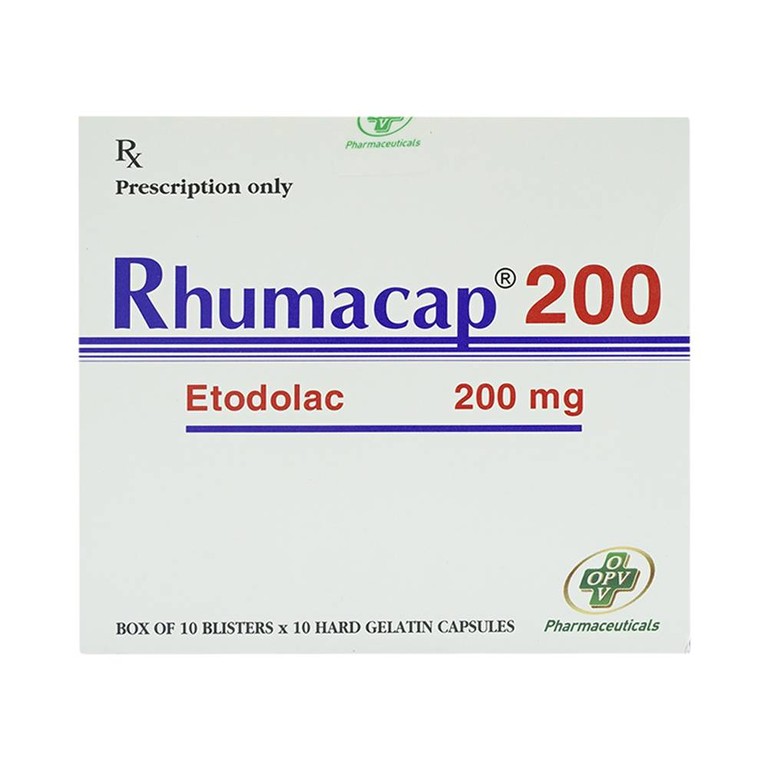 Thuốc Rhumacap 200 OPV điều trị viêm khớp dạng thấp (10 vỉ x 10 viên)