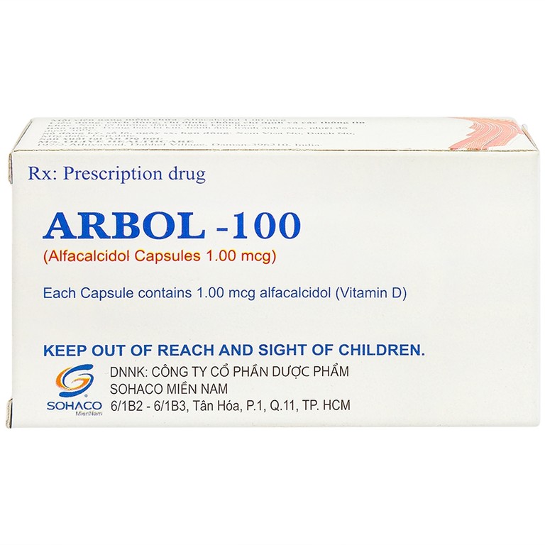 Thuốc Arbol-100 Olive Healthcare dùng trong hạ canxi máu, suy tuyến cận giáp (3 vỉ x 10 viên)