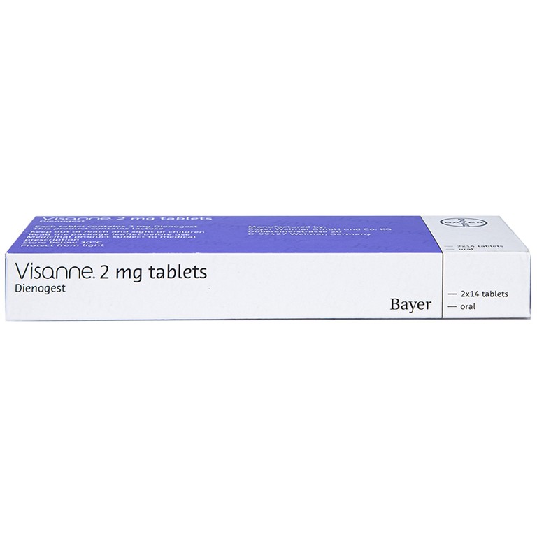 Thuốc Visanne 2mg Bayer hỗ trợ điều trị lạc nội mạc tử cung (2 vỉ x 14 viên)