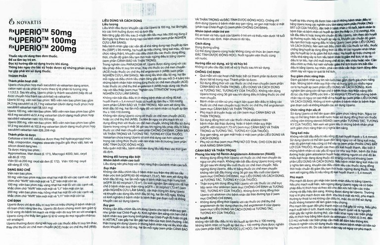 Thuốc Uperio 50mg Novartis điều trị suy tim (2 vỉ x 14 viên)