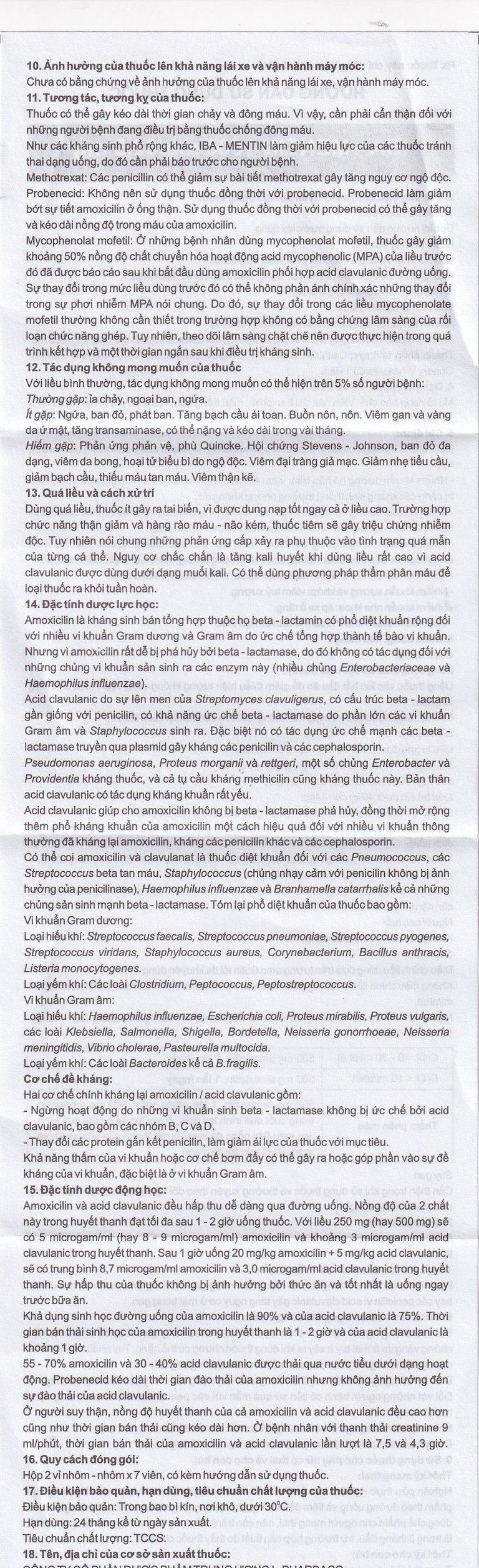 Thuốc Iba-Mentin 1000mg/62.5mg Pharbaco điều trị viêm Amidan, viêm xoang, viêm phế quản (2 vỉ x 7 viên)