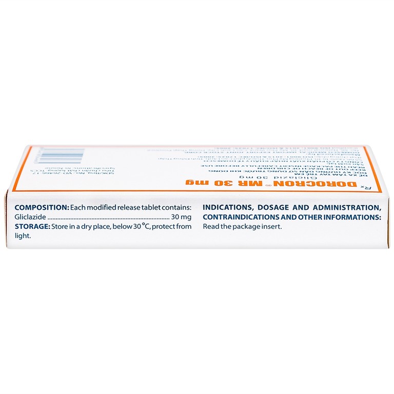 Thuốc Dorocron MR 30mg Domesco điều trị đái tháo đường típ 2 (2 vỉ x 30 viên)