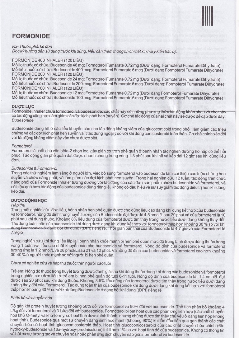 Thuốc hít khí dung Formonide 200 HFA Cadila điều trị hen suyễn (120 liều)