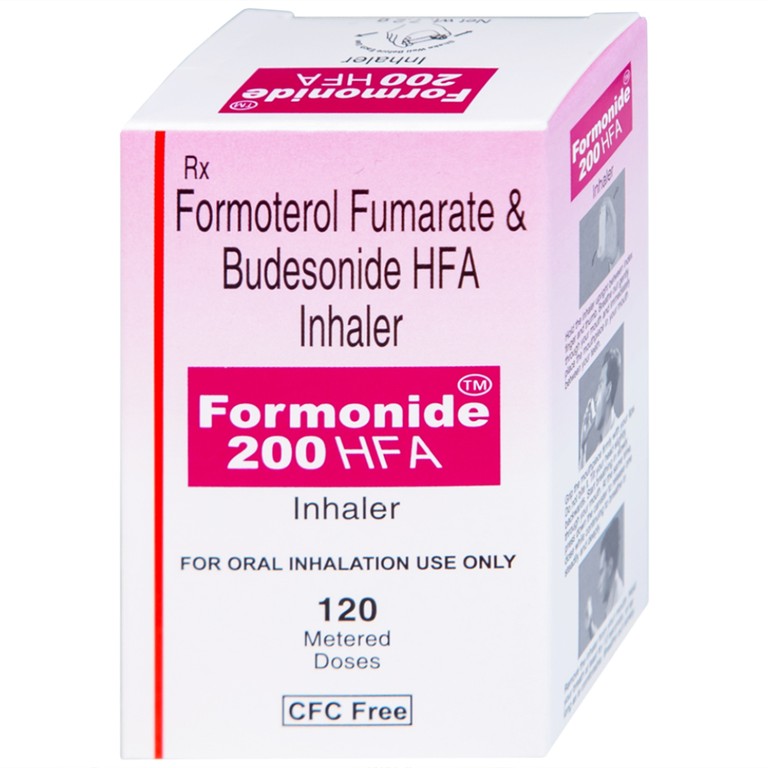 Thuốc hít khí dung Formonide 200 HFA Cadila điều trị hen suyễn (120 liều)