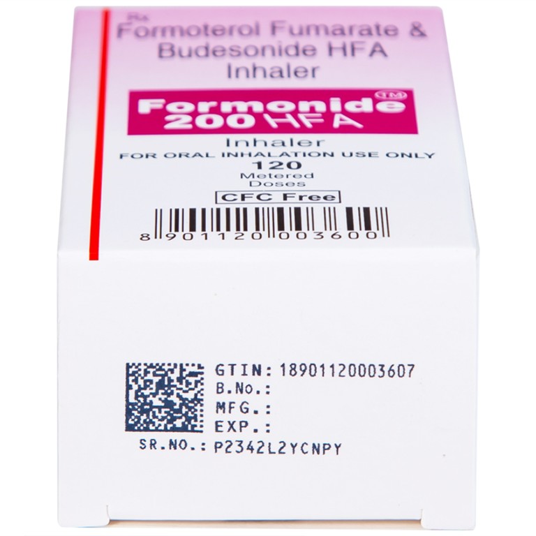 Thuốc hít khí dung Formonide 200 HFA Cadila điều trị hen suyễn (120 liều)