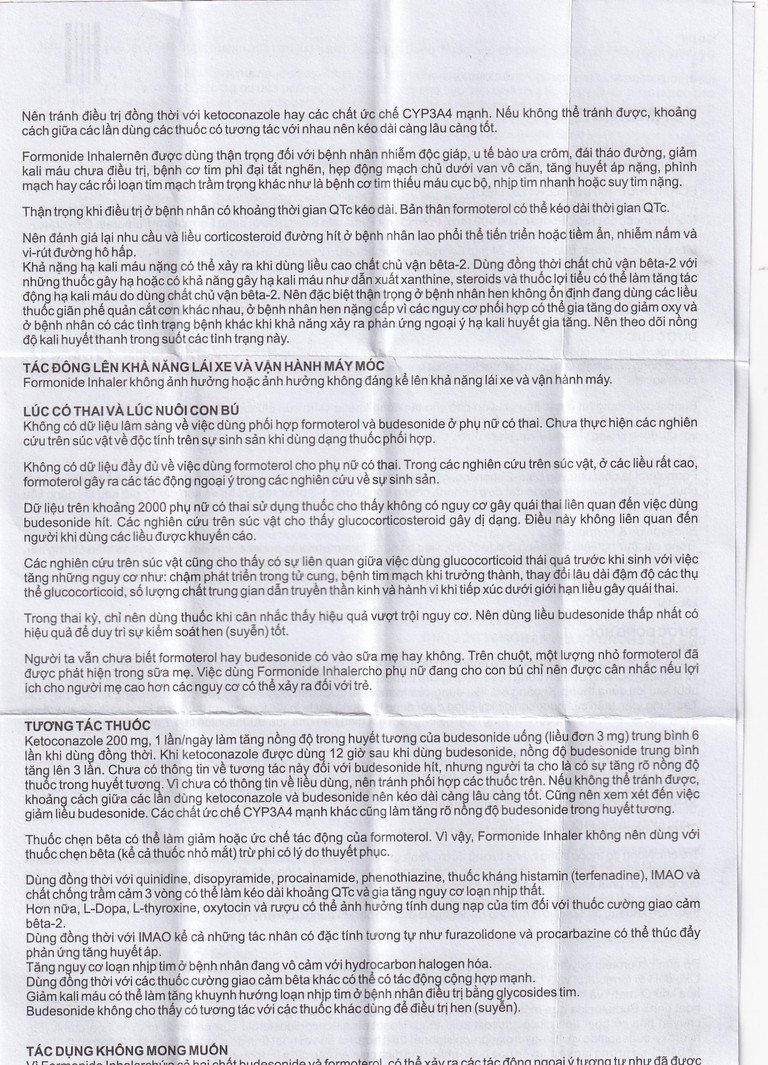 Thuốc hít khí dung Formonide 200 HFA Cadila điều trị hen suyễn (120 liều)