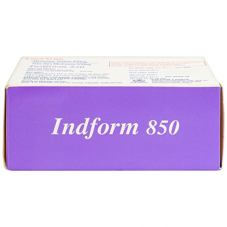 Thuốc Indform 850mg Ind-Swift  điều trị bệnh đái tháo đường (4 vỉ x 14 viên)