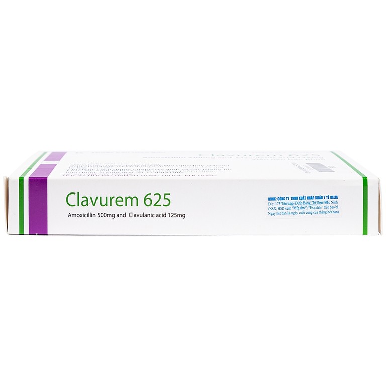 Thuốc Clavurem 625 Remedica điều trị nhiễm khuẩn (2 vỉ x 10 viên)