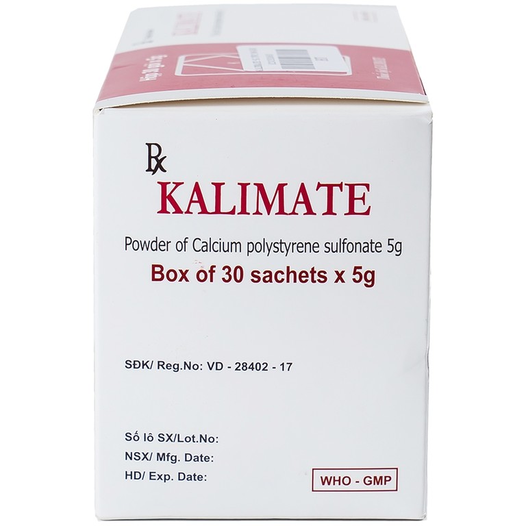 Thuốc bột Kalimate 5g Dopharma điều trị tăng kali trong máu do suy thận (5g x 30 gói)