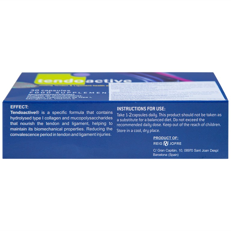 Viên uống Tendoactive Bioiberica bổ sung dưỡng chất nuôi dưỡng gân và dây chằng (2 vỉ x 15 viên)