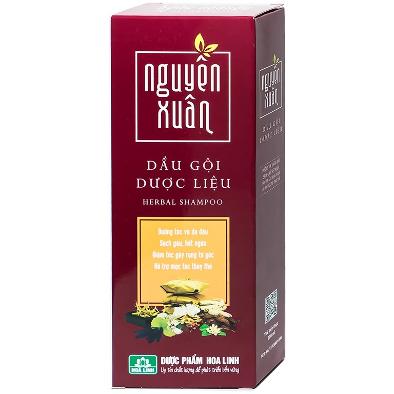 Dầu gội dược liệu Nguyên Xuân nâu giảm gãy rụng dành cho tóc thường (200ml)