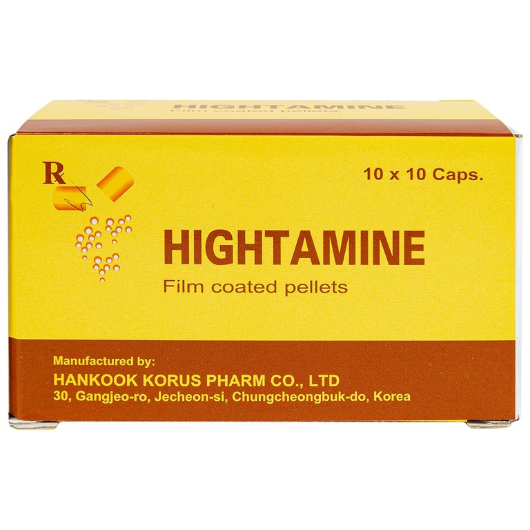 Thuốc Hightamine Hankook bổ sung dinh dưỡng, duy trì thể lực (10 vỉ x 10 viên)