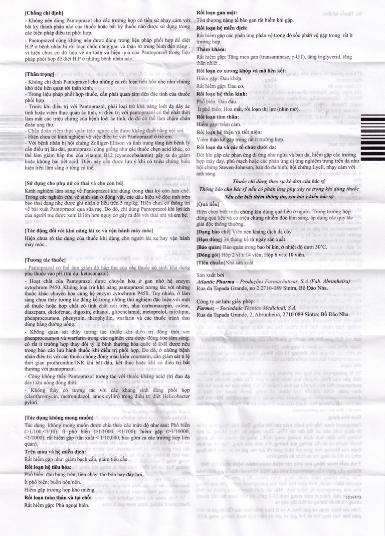Thuốc Qapanto Atlantic giảm tái phát loét tá tràng, dạ dày (6 vỉ x 10 viên)