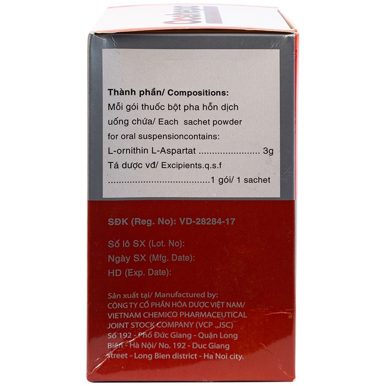 Thuốc bột uống Ocehepa 3g Hóa Dược điều trị các rối loạn chức năng gan (14 gói x 5g)