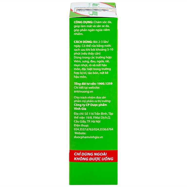 Gel bôi An Trĩ Vương Vinh Gia ngăn ngừa trĩ, táo bón (20g)