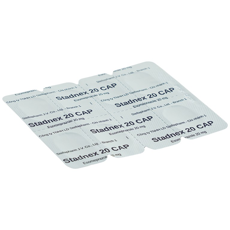 Thuốc Stadnex 20 CAP Stella điều trị trào ngược dạ dày, thực quản (4 vỉ x 7 viên)