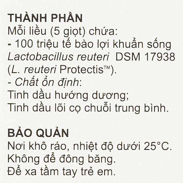 Men vi sinh BioGaia Protectis Baby Drops bổ sung lợi khuẩn cho đường tiêu hóa (5ml)