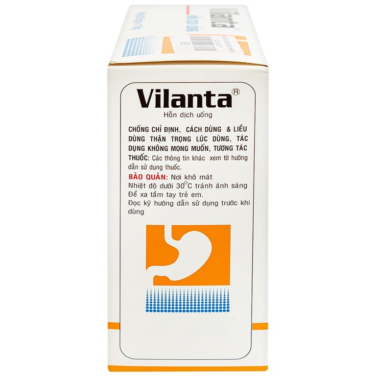 Thuốc Vilanta Pharimexco dịu triệu chứng ợ nóng, ợ chua (20 gói x 10g)