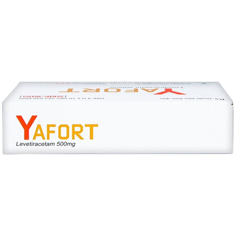 Thuốc Yafort 500mg Cophavina điều trị động kinh cục bộ (3 vỉ x 10 viên)