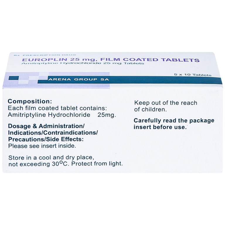 Thuốc Europlin 25mg điều trị trầm cảm (5 vỉ x 10 viên)