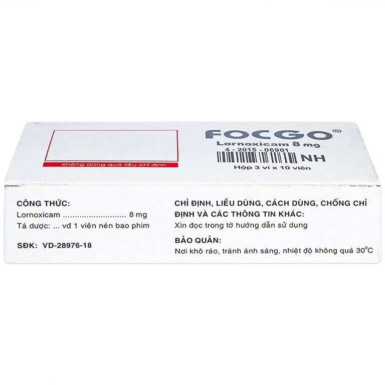 Thuốc Focgo điều trị đau do viêm xương khớp, viêm đa khớp dạng thấp (3 vỉ x 10 viên)