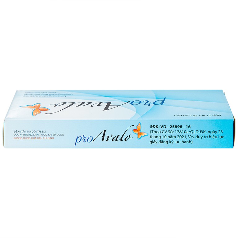 Thuốc proAvalo 0.03mg Babiophar tránh thai hằng ngày (1 vỉ x 28 viên)