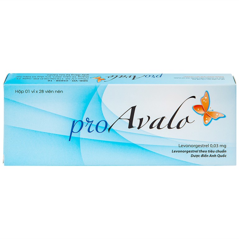Thuốc proAvalo 0.03mg Babiophar tránh thai hằng ngày (1 vỉ x 28 viên)