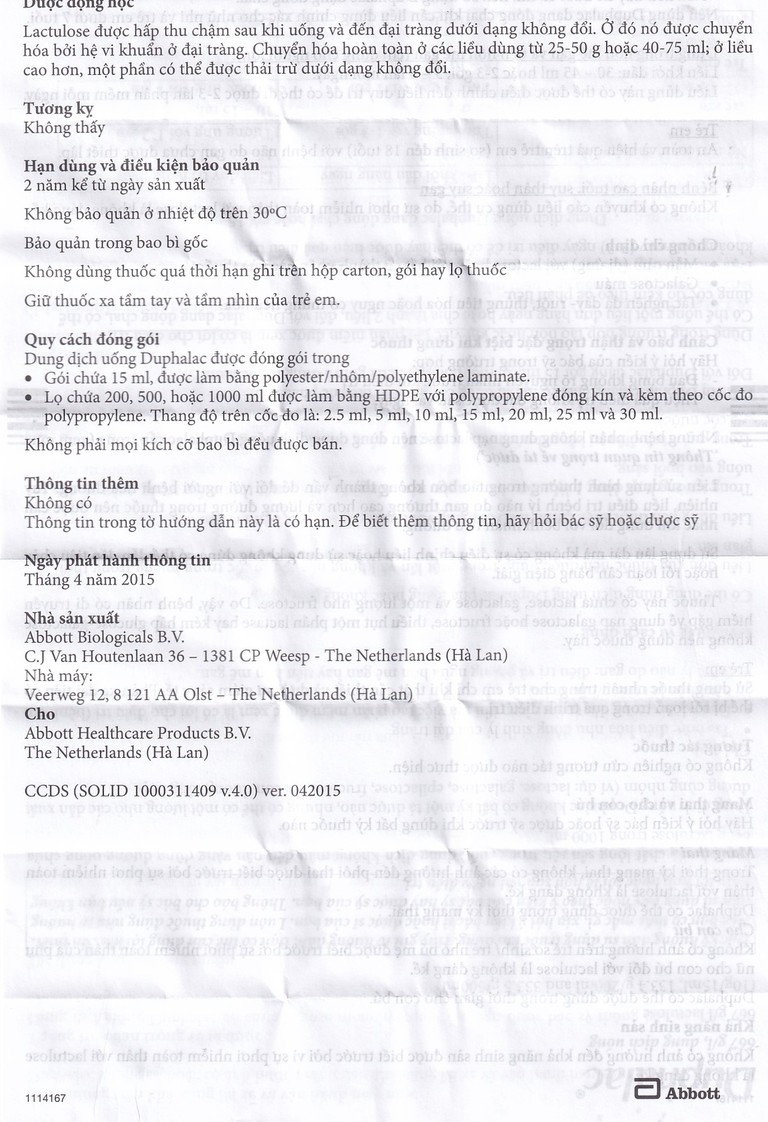 Siro Duphalac Abbott điều trị táo bón (200ml)