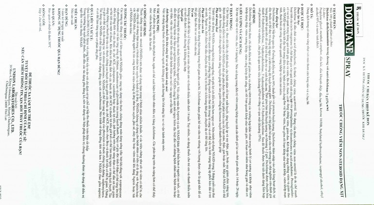 Xịt Dobutane Spray Unison giảm đau, chống viêm trong bệnh lý cơ xương và khớp (60ml)