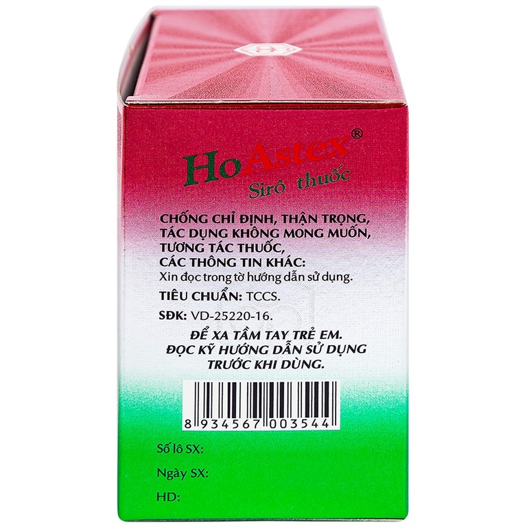 Siro HoAstex OPC điều trị ho, giảm ho trong viêm họng, viêm phế quản (30 gói x 5ml)
