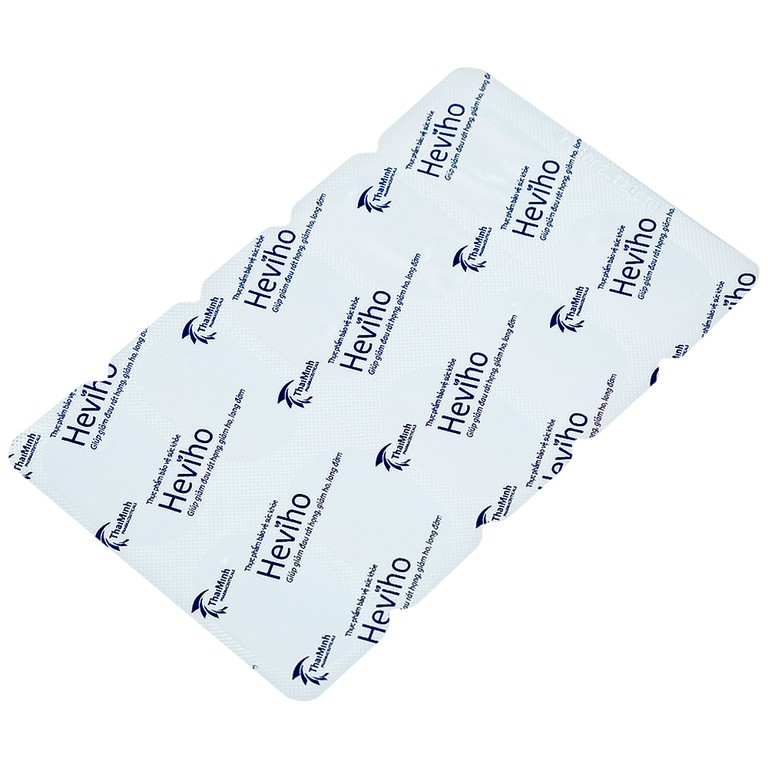 Viên uống Heviho Thái Minh giảm đau rát họng, giảm ho, long đờm (2 vỉ x 10 viên)