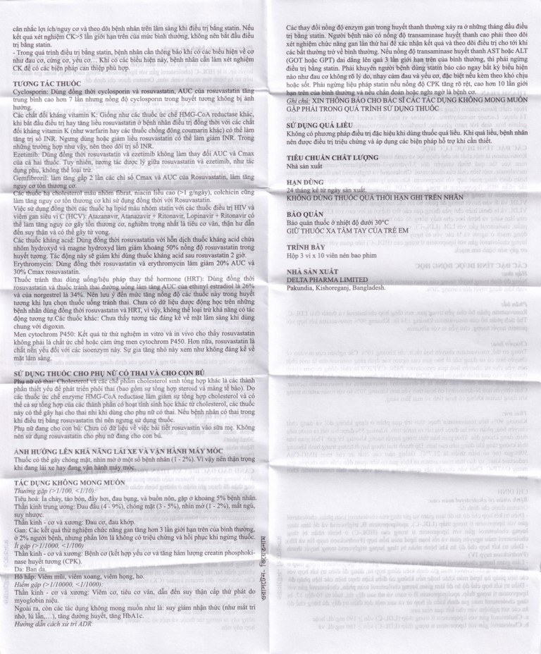 Thuốc Orasten 10mg Delta Pharma giảm cholesterone toàn phần (3 vỉ x 10 viên)