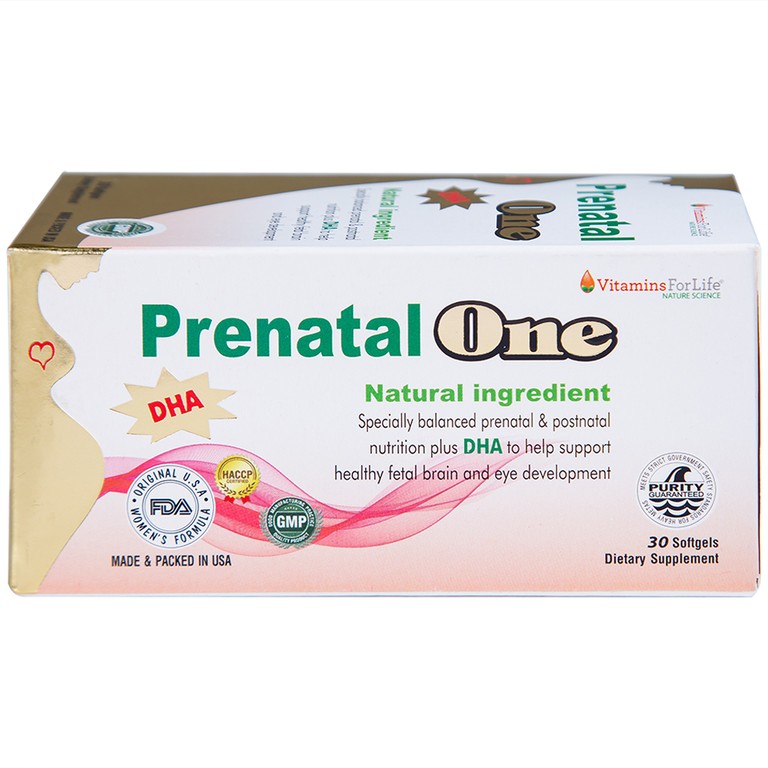Viên uống Prenatal One Vitamins For Life cung cấp DHA, Vitamin và khoáng chất thiết yếu (30 viên)
