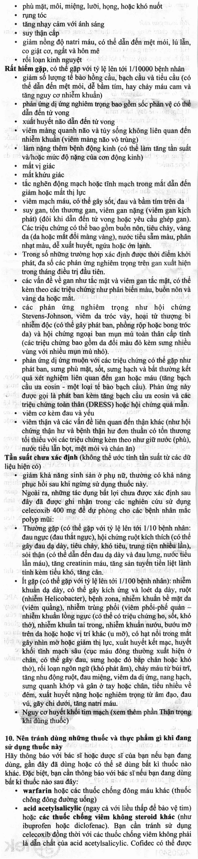 Thuốc Cofidec 200mg Sandoz giảm đau và giảm sưng mô mềm trong bệnh thoái hóa khớp (2 vỉ x 10 viên)